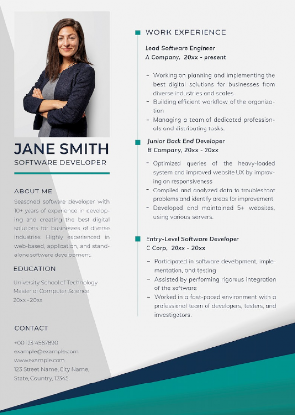 Desain CV dengan Sentuhan Tekstur